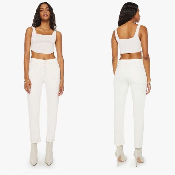 Mother The Tomcat Ankle jeans in Cream Puffs 29 $218 - Picture 1 of 6